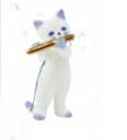 ねことフルート キャロルマスコット 部活 卒業 記念品 音楽 吹奏楽 プレゼント
