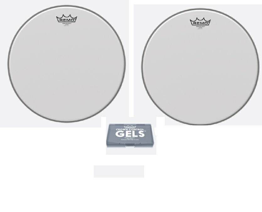 114BA 14インチドラムヘッド2枚 レモ アンバサダースムースホワイト ミュートジェル付き プロパック 114BA/TW-GEL レモ アンバサダースムース...