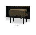 ピアノ椅子カバー 標準サイズベンチタイプ CY-602DB ダークブラウン 犬楽器柄鍵盤ダックス 木琴プードル(2)