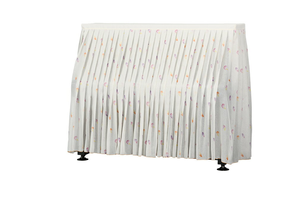 アップライトピアノカバー　UP-811BF　ピアノオールカバー　花びらプリントベージュ系