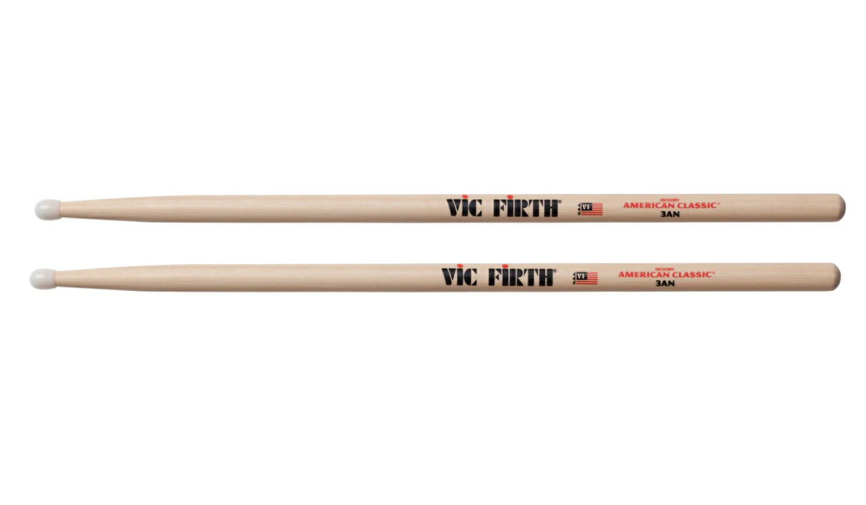 樂天商城 - ヴィックファース　ドラムスティック　VIC-3AN 1組ビックファース　アメリカンクラシック 3Aナイロン