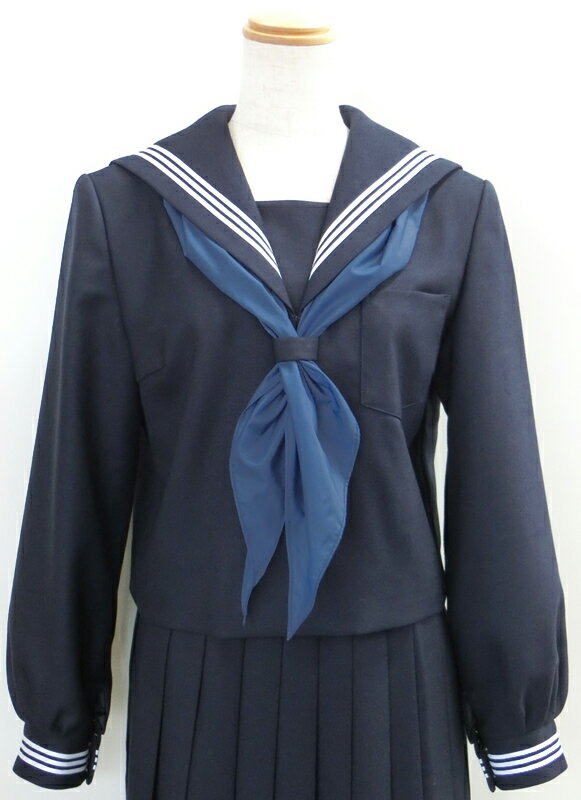【アイラブ制服別注サイズ】セーラー服富士ヨットkomachiコマチ 紺 冬服 白三本線 抗菌銀イオン消臭制電ウール30% 190B-200B 丸洗いOK 【日本製】