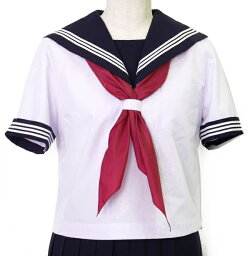 富士ヨット夏セーラー服白身頃紺衿・白三本線一番大きいサイズ18B