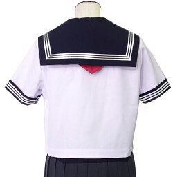 富士ヨット夏セーラー服白身頃紺衿・白三本線一番大きいサイズ18B