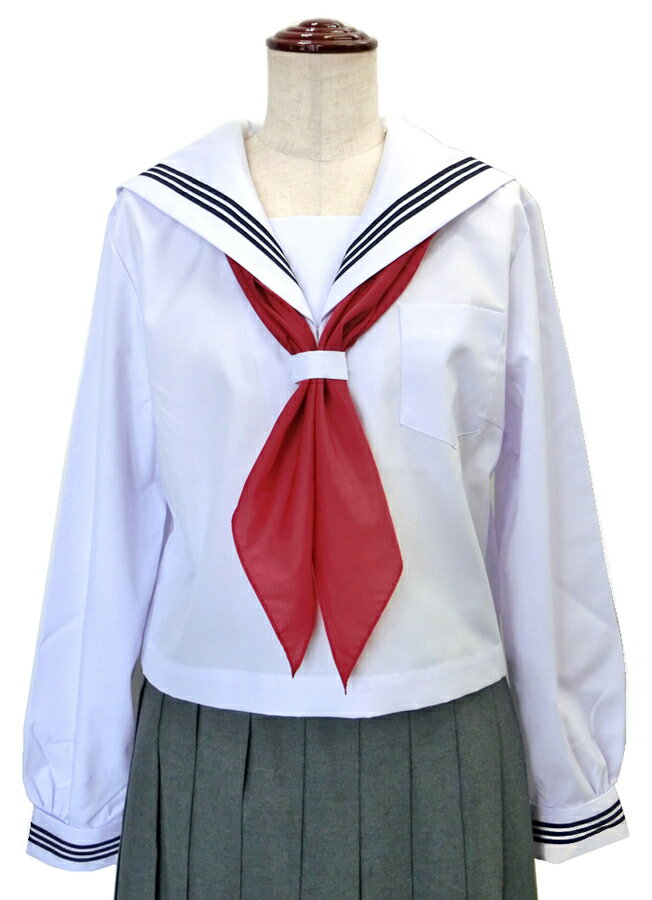 KURI-ORIクリオリ セーラー服 長袖 白衿白セーラー 合服 夏服 155A/160A/165A/170A/175A 日本製