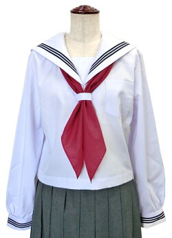 セーラースカーフセーラー服三角タイ(三角スカーフ)定番色【日本製ハネクトーン定番色学校指定商品★エンジ、濃エンジ、濃紺、グリーン、こげ茶、白、黒