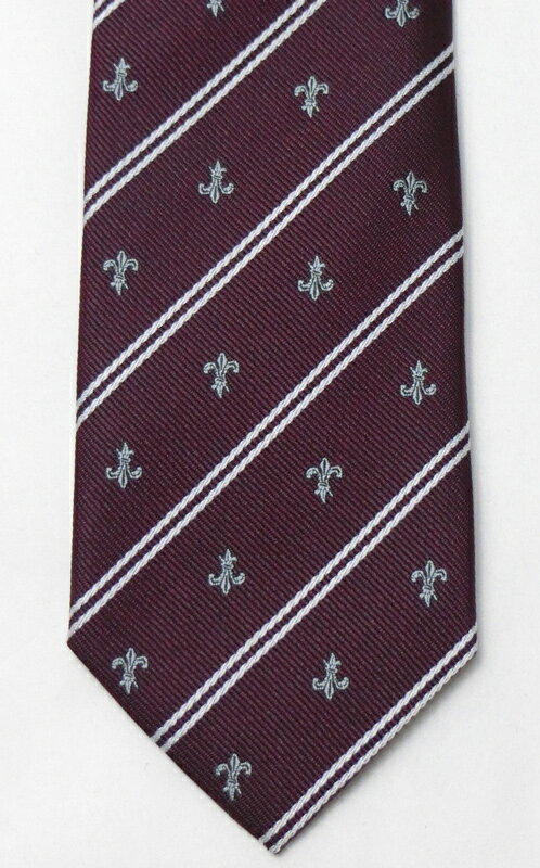 【処分価格】スクールネクタイ ユリクレスト エンジ/グリーン/黒 男女兼用 KURI‐ORIクリオリ 【日本製】