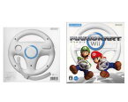 【新品】（税込価格）2点セット Wii　マリオカートWii（Wiiハンドル同梱版）＋Wiiハンドル　※ハンドル数は合計2個になります/外装に少し傷み汚れ等がある場合がございます。