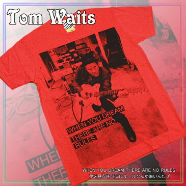 バンドTシャツ トム・ウェイツ Tom Waits 【Tシャツ ファッション メンズ レディース 半袖 ロックTシャツ ミュージシャン ブルース 酒 詩人 俳優】