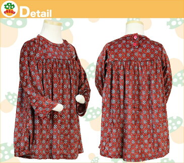 子供服 Peggy(ペギー) 小花柄 ベルベット ワンピース ファッション キッズ 男の子 女の子 アジアン エスニック ポップ レトロ サイケ カラフル カワイイ 可愛い