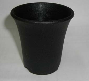 ミニ蘭鉢　黒（ブラック）　プラ鉢　4号　100個　ミニラン鉢