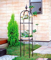 日本製　オベリスク 直径40cm×高さ220cm（埋め込み時200cm） BK-220 植木鉢　鉢　バラ　ばら　薔薇