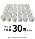 プラ鉢 A-25 白（オリジナルホワイト） 30個セット プランター 多肉植物 鉢 植木鉢 プラスチック まとめ買い