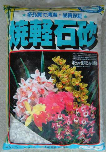 焼軽石砂15Lの中粒です。袋のサイズは53cmx37cmです 粒の大きさは約10mm〜15mmです。 特徴 特殊ドライヤープラントで、表面だけを600℃で焼きあげる事により保水性をそこねずに排水効率をのぞめます。酸素の流通がよく植物の根に適した保水性は特に、山野草、東洋蘭、洋蘭などの植物生理に適しています。翌日配達はあす楽対象地域のみです。　