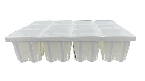 プレステラ 通常型 白 90型 12個セット+専用ハーフトレー白色(ホワイト)付き トレーセット 多肉植物 鉢 エケベリア