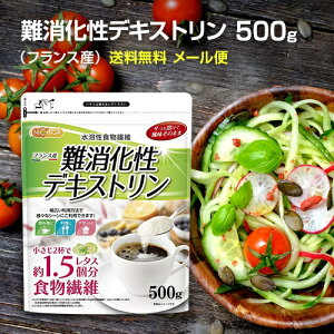 難消化性デキストリン（フランス産） 500g 【送料無料】【メール便で郵便ポストにお届け】【代引不可】【時間指定不可】 水溶性食物繊維 [01] NICHIGA(ニチガ)