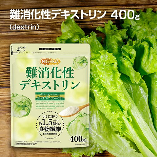 難消化性デキストリン（dextrin） 微顆粒品 400g 水溶性食物繊維 サラッと溶ける便利な微顆粒品 食物繊維豊富・たん…