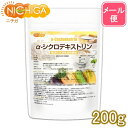 ■　このカテゴリの商品一覧 α-シクロデキストリン 200g【送料無料】【メール便で郵便ポストにお届け】【代引不可】【時間指定不可】 α-シクロデキストリン 200g α-シクロデキストリン 200g×2袋【送料無料】【メール便で郵便ポストにお届け】【代引不可】【時間指定不可】 α-シクロデキストリン 200g×2袋 α-シクロデキストリン 600g【送料無料】【メール便で郵便ポストにお届け】【代引不可】【時間指定不可】 α-シクロデキストリン 600g α-シクロデキストリン 1.5kg【送料無料(沖縄を除く)】 α-シクロデキストリン 2.5kg【送料無料】【α-シクロデキストリン(難消化性水溶性食物繊維)】 シクロデキストリンは、サイクロデキストリン、CD、環状オリゴ糖などと呼ばれる難消化性デキストリンの一種です。 分子構造はバケツのような形を構成しており、内側が新油性(油になじむ)、外側が親水性(水になじむ)となった小さなカプセルのような形状をしています。その構造から、難消化性デキストリン(食物繊維)、オリゴ糖、吸着剤の3つの性質を持っております。 原材料は、トウモロコシのでんぷんで、100％天然素材です。 名　称 α-シクロデキストリン(難消化性水溶性食物繊維) 原材料名 α-シクロデキストリン 内容量 200g 賞味期限 別途商品に記載 保存方法 高温多湿及び直射日光をさけて保管ください。臭いの強い物の近くに保管しないでください。 原産国 アメリカ 販売／加工者 日本ガーリック株式会社群馬県高崎市八幡原町1008-3 形　状 粉末 使用上の注意 ○揮発性の高いにおい(ねぎ、ニンニク等)を特に吸着する性質あり、臭いを吸着した場合、苦味が出る可能性がございます。 ○開封後は湿気に注意してチャックをしっかり閉めて保存し、早めにお召し上がりください。 ○原材料名を御確認の上、食品アレルギーのある方は召し上がらないでください。 ○薬を服用中あるいは通院中の方は、お医者様にご相談の上、お召し上がりください。 ○体質、体調により、まれに身体に合わない場合があります。その場合はご使用を中止してください。 ○誤飲事故防止のため、乳幼児の手の届かない場所で保管してください。 ○食生活は主食、主菜、副菜を基本に、食事のバランスを大事にしてください。 お召し上がり方 1日5～10g程度を目安にお召し上がりください。食事の30分くらい前に2～3gの摂取がおすすめです。 (小さじスプーンすりきり1杯約2.5g) ●無味・無臭で溶けやすく、味の邪魔をしません。 ●コーヒー・お茶・青汁にスムージーお飲み物にいれてお召し上がりください。 ●ごはんに混ぜて炊飯、お料理にも アレルギー情報 本品に含まれるアレルギー物質(28品目中)：無 ※本製品の製造ラインでは、大豆、小麦、乳、豚肉、バナナ、リンゴ、ゼラチン、アーモンドを含む製品を製造しています。 残留農薬 残留農薬検査済　検出されず 区　分 日本製・食品 ■【栄養成分表示(製品100gあたり)】 エネルギー 187kcal たんぱく質 0g 脂質 0g 炭水化物 90g 　　-糖質 3g 　　-食物繊維 87g 食塩相当量 0g 原材料名(加工地) 原　料 原料産地 α-シクロデキストリン(アメリカ) とうもろこし アメリカ ※α-シクロデキストリン含量は98％以上 ※在庫についての注意事項 当商品は自社販売と在庫を共有しております。 在庫更新のタイミングによっては在庫切れとなってしまい、やむを得ず注文をキャンセルさせて頂く可能性がございます。予めご了承下さい。 ※メール便にて全国送料無料でお届け！ ⇒こちらの商品は、メール便専用商品です。（宅配便専用商品もあります。） 代金引換決済、配送日時の指定はできません。お急ぎの方は【メール便送料無料】の表示のない商品（宅配便での配送）でご購入ください。 ★ 計量スプーンもご一緒にいかがですか？ ★ ニチガのサプリメント・食品・エコ洗剤の計量にお使い頂けるスプーンも販売しております。 スプーンのページはこちらです。