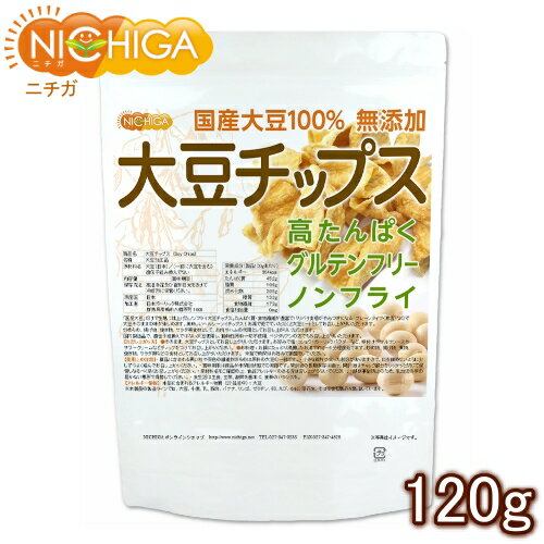 大豆チップス （SOY chips） 120g ソイチップス 国産大豆100％使用 [02] NICHIGA(ニチガ)