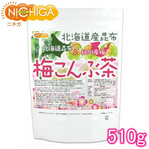 北海道産昆布 紀州産梅 梅こんぶ茶 510g [02] NICHIGA(ニチガ)