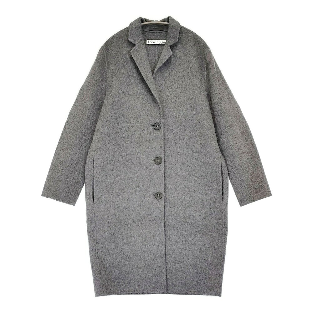 ACNE STUDIOS ウールアルパカチェスターコート サイズ32 チェスターコート グレー レディース アクネストゥディオズ【中古】6-0914T