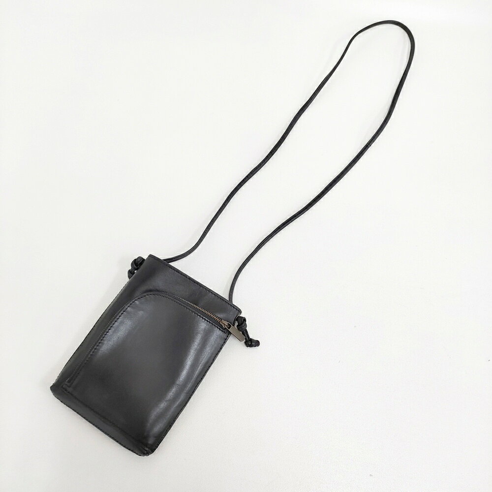 MOTHERHOUSE ジップジップ ショルダー レザー 定価22000円 ポーチ ショルダーバッグ ブラック ユニセックス マザーハウス【中古】6-0922G auc-gee-jee-10202908 ブランド古着の専門店 ジージー パッケージ画像