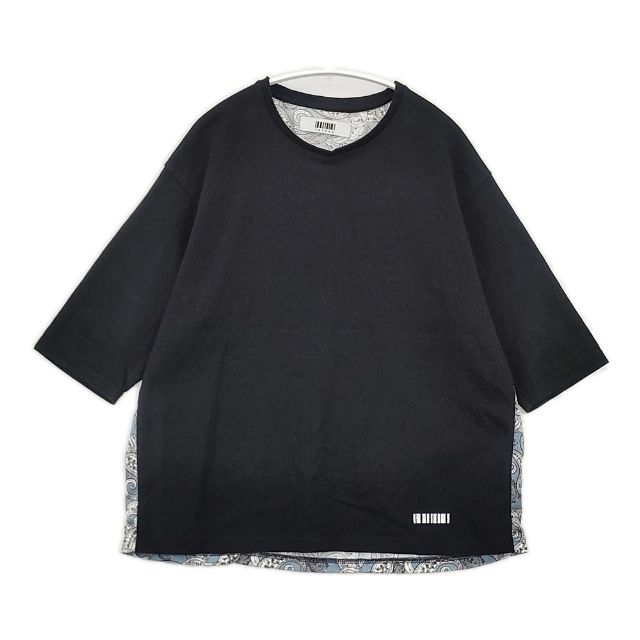 Rakuten - felkod ペイズリー柄 F21AS140 切替 半袖Tシャツ カットソー ブラック メンズ フィルコッド【中古】6-0422S
