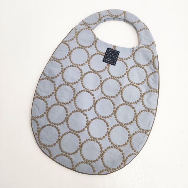 Rakuten - mina perhonen va9035 tambourine エッグバッグ 刺繍 トートバッグ ライトブルー レディース ミナペルホネン【中古】6-0503G