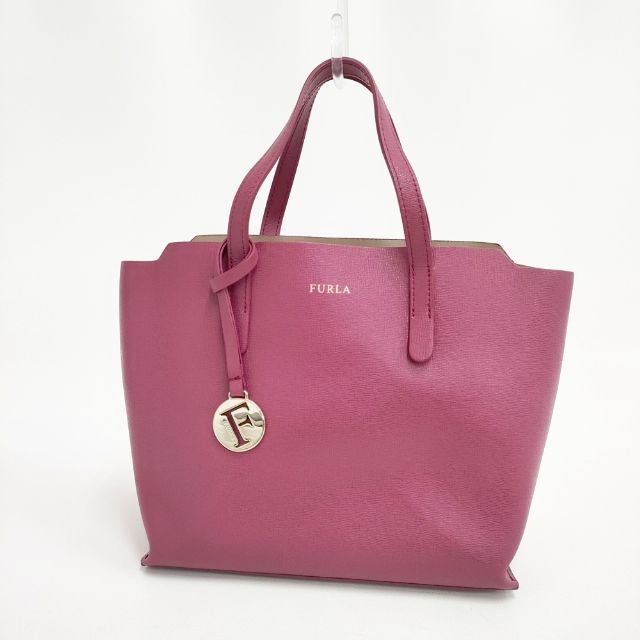 Furla サリーS SALLY PVC トートバッグ ピンク レディース フルラ【中古】6-0419G
