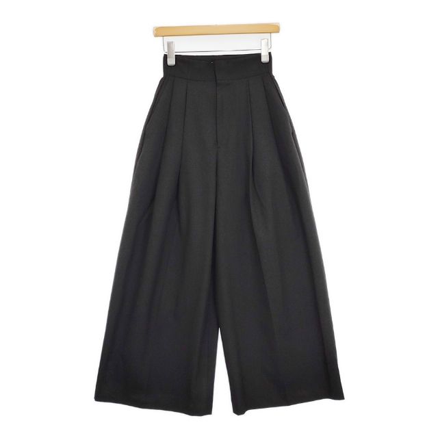 NAVE 【洗える】2WAYツイル ワイドパンツ 定価23980円 PRNVCW0451 パンツ ブラック レディース ネイヴ【中古】6-0416G