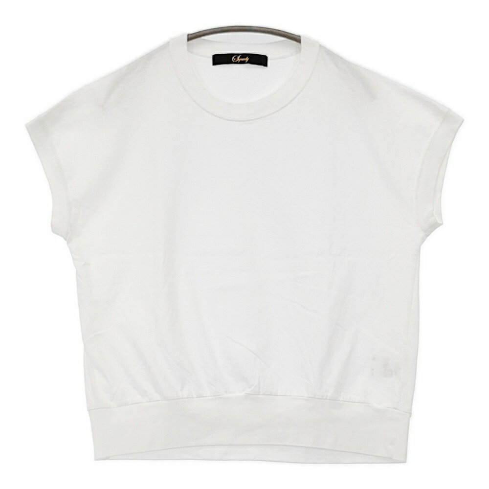 Rakuten - squady aranciato別注 コットンプレミアム天竺フレンチスリーブTシャツ HOSHII TO DEAU 半袖Tシャツ カットソー ホワイト レディース スカディー【中古】6-0421S