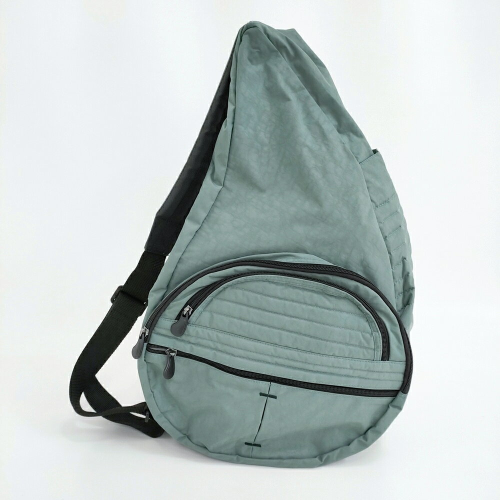 HEALTHY BACK BAG BIG BAG ビッグバッグ ナイロン 洗濯可 洗える 定価15400円 ショルダーバッグ ライトグリーン レディース ヘルシーバックバッグ【中古】6-0421G