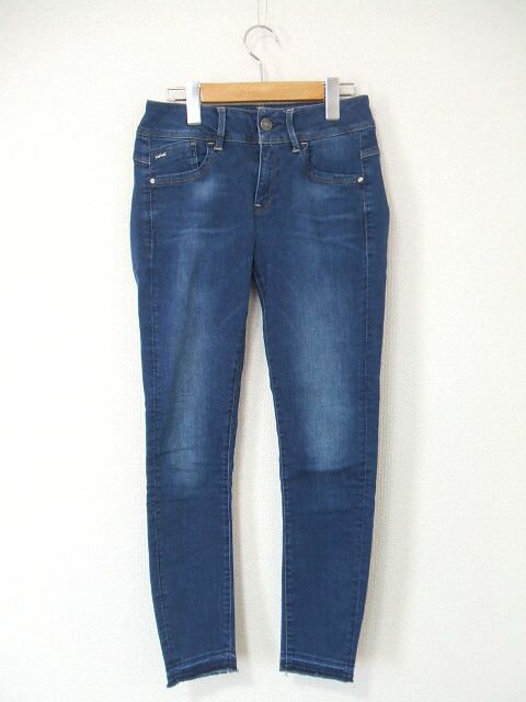G-STAR LYNN MID SKINNY ANKLE/スキニーパンツ/W25 L30/ デニムパンツ ブルー レディース ジースター【中古】1-0427G