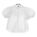 oblekt 高山都コラボ カットワーク レース パフスリーブ ブラウス シャツ ホワイト レディース オブレクト【中古】5-0604S