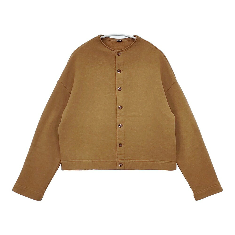 Rakuten - 45R/45rpm 50870333 裏毛の17色四角カーディガン WOMEN 定価24200円 クルーネック カーディガン ブラウン レディース フォーティーファイブアールピーエム【中古】6-0131T