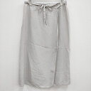 Yoli Silk wrap skirt 定価40700円 ラップスカート YL-SK01 サイズ1 ロングスカート ライトグレー レディース ヨリ【中古】4-0227M♪