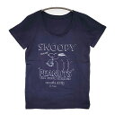 JOUR de Language 未使用品 PEANUTS スヌーピー サイズ1 半袖Tシャツ カットソー ネイビー レディース ジュールドランゲージ【中古】5-0613S