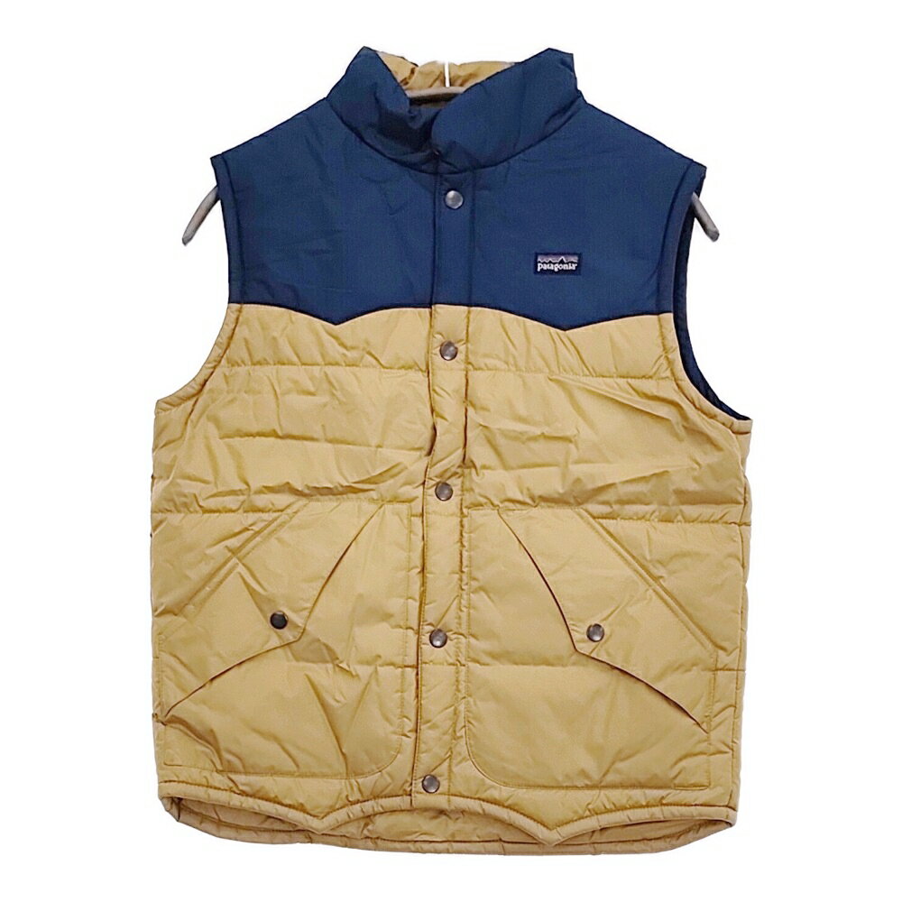 Rakuten - patagonia キッズインサレーション 中綿ベスト 68330 L/12 ベスト ベージュ ネイビー レディース パタゴニア【中古】5-1026T