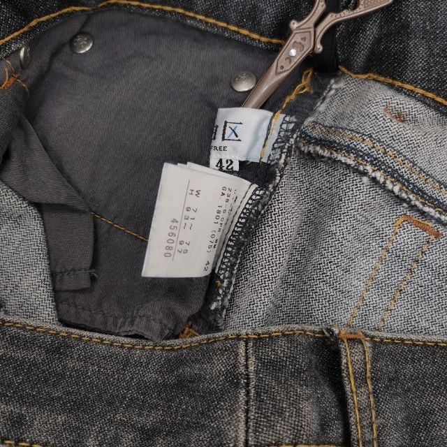 自由区 ストレッチ ブーツカット フレア サイズ42 デニムパンツ ネイビー レディース 自由区【中古】6-0805G auc-gee-jee-10199637 ブランド古着の専門店 ジージー サンプル画像3