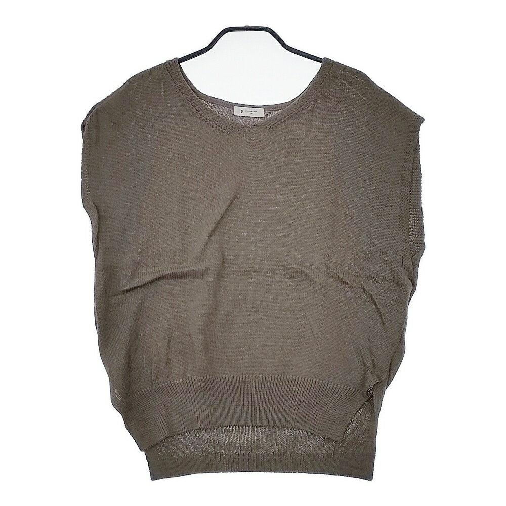 EPOCA ベスト M8N17-182-07 ノースリーブ サイズ40 コットン ニット グレー レディース エポカ【中古】5-0404M