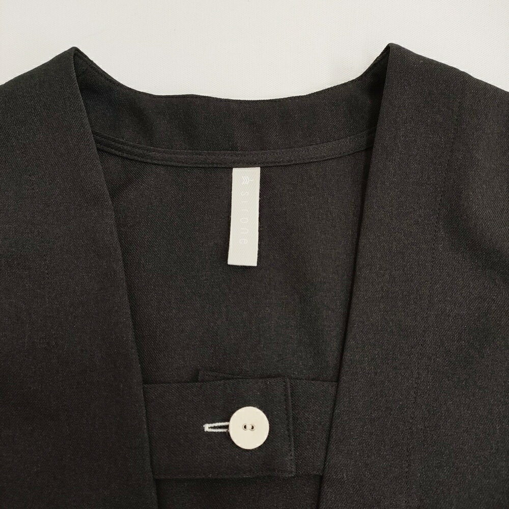 sirone フラップネックスリーブレスコンビネゾン 定価26400円 オールインワン ツナギ 24AW ブラック レディース シロネ【中古】5-0213T