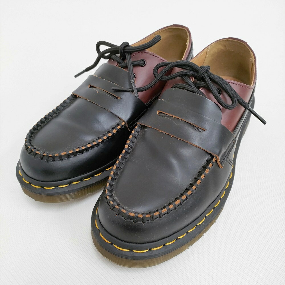 MM6/Dr.Martens 1461 PENTON MASH UP Oxblood 定価66000円 UK5 ローファー 24AW ブラック レディース エム...