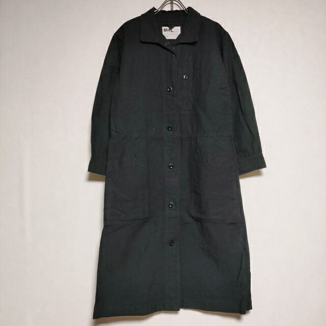 MHL. 595-1158501 DRY COTTON LINEN 定価29000円 サイズ0 ワンピース 2020 ブラック レディース エムエイチエル【中古】4-0729Mのサムネイル