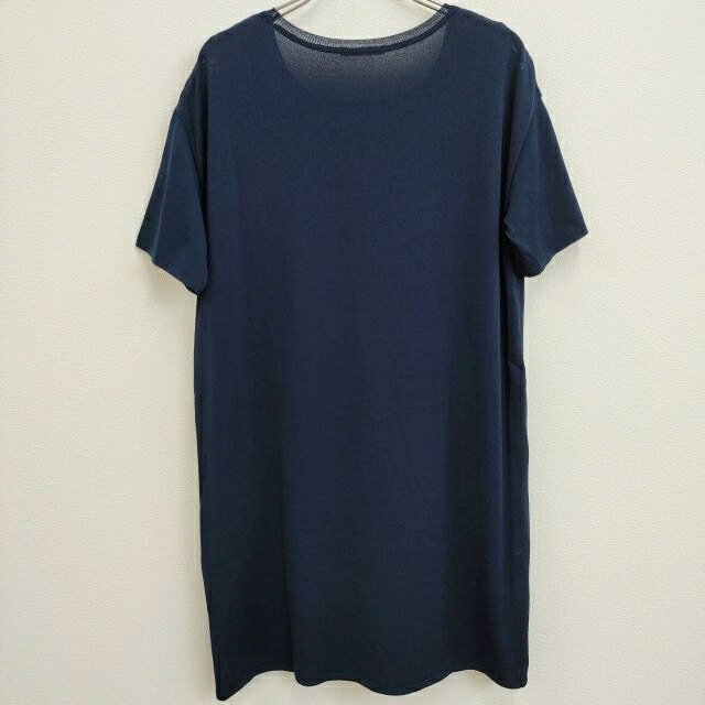 VIVIENNE TAM 016-0170321 サイズ0 龍 ニット 半袖 ワンピース ネイビー ブラック レディース ヴィヴィアンタム【中古】4-0807S