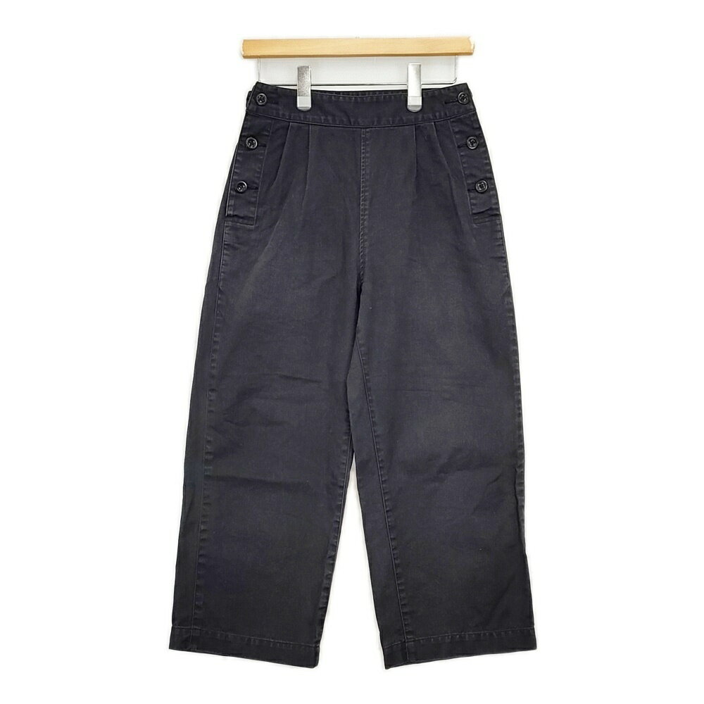 Rakuten - MHL. タック サイドボタン チノパンツ ネイビー レディース エムエイチエル【中古】6-0227G