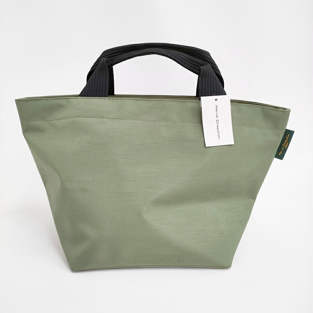Herve Chapelier 新品 1027N ナイロン舟型トートM 定価25080円 トートバッグ アマンド×グレーズ カーキグリーン レディース エルベ・シャプリエ【中古】6-0724G