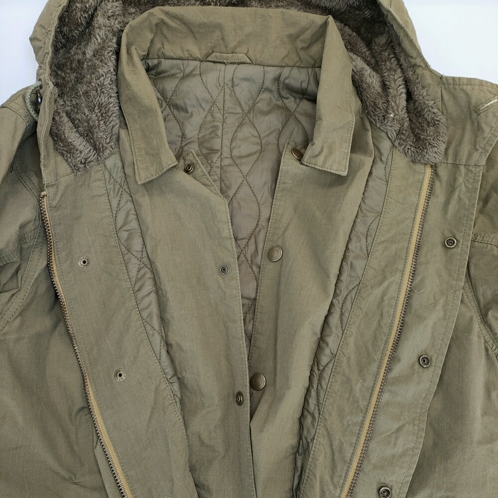 Iroquois 786202 サイズ2 キルティングライナー ボア モッズコート カーキ メンズ イロコイ【中古】4-1116T