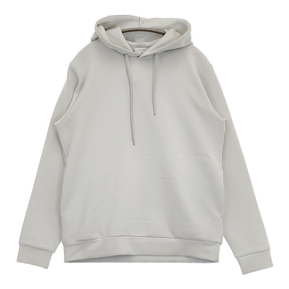Rakuten - a day in the life UNITED ARROWS ダンボールニットリラックスパーカー M プルオーバー パーカー ライトグレー メンズ アデイインザライフ【中古】6-0512M