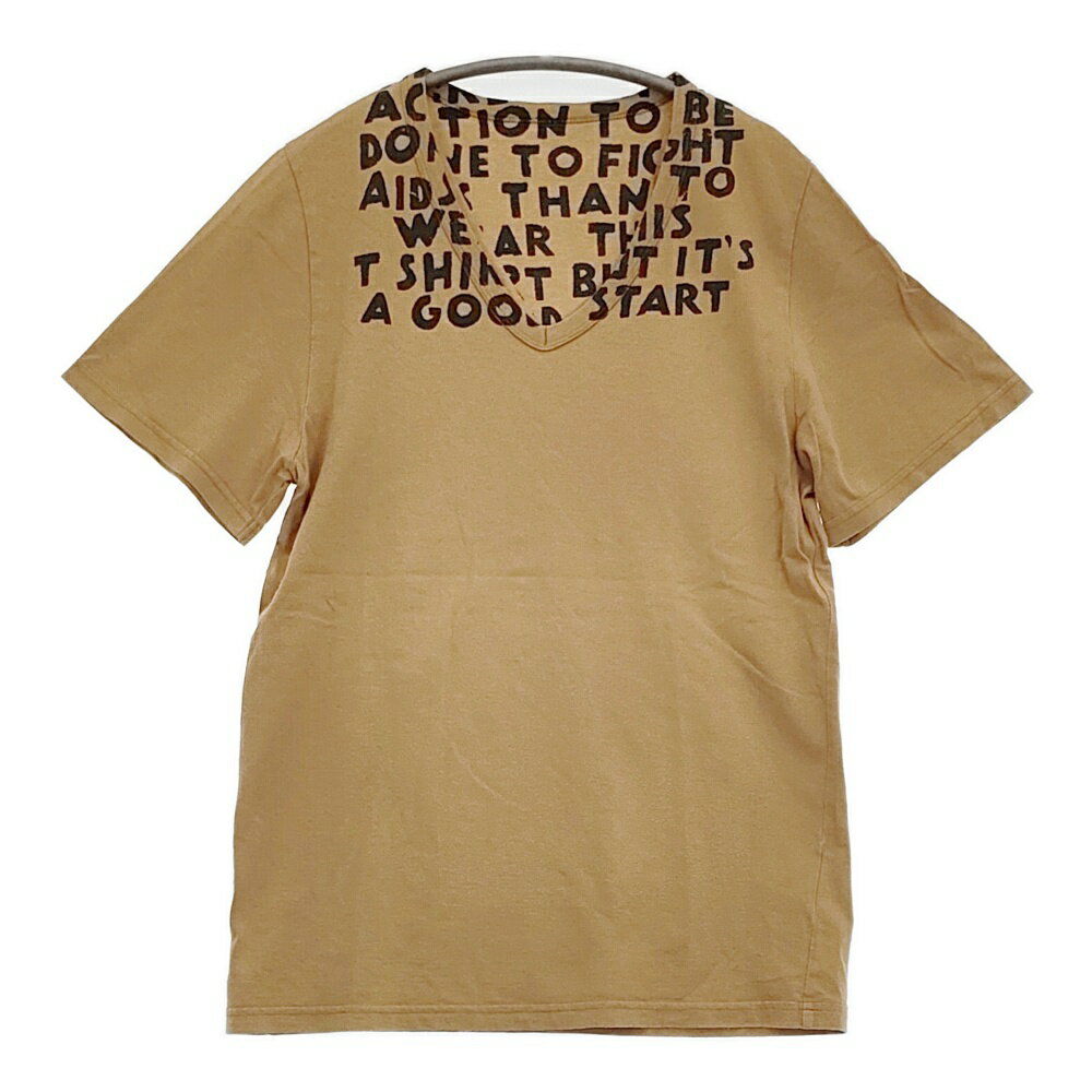 Rakuten - Maison Martin Margiela エイズTシャツ S S30GC9998 Vネック 半袖Tシャツ カットソー 12SS ベージュ メンズ メゾンマルタンマルジェラ【中古】6-0512S