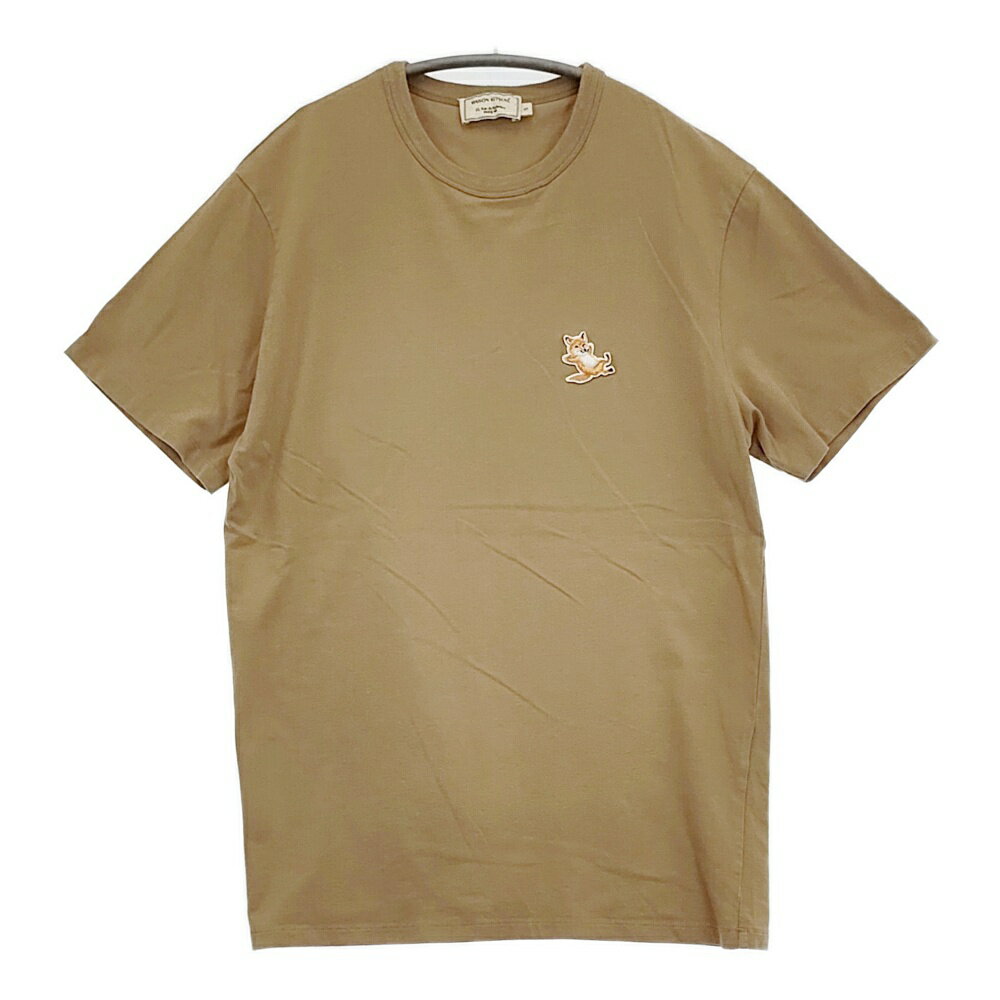 Rakuten - MAISON KITSUNE CHILLAX FOX PATCH ワッペンTシャツ サイズS 半袖Tシャツ カットソー ベージュ メンズ メゾンキツネ【中古】6-0512S
